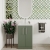 Nuie Arno Floor Standing 2-Door Vanity Unit with Basin-3 500mm Wide - Satin Green