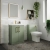 Nuie Arno Floor Standing 2-Door Vanity Unit with Basin-2 500mm Wide - Satin Green