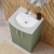 Nuie Arno Floor Standing 2-Door Vanity Unit with Basin-4 500mm Wide - Satin Green | Thumbnail Image