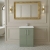 Nuie Arno Floor Standing 2-Door Vanity Unit with Basin-1 600mm Wide - Satin Green