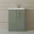 Nuie Arno Floor Standing 2-Door Vanity Unit with Basin-2 600mm Wide - Satin Green