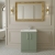 Nuie Arno Floor Standing 2-Door Vanity Unit with Basin-3 600mm Wide - Satin Green
