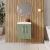 Nuie Arno Wall Hung 2-Door Vanity Unit with Basin-1 500mm Wide - Satin Green | Thumbnail Image