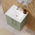 Nuie Arno Wall Hung 2-Door Vanity Unit with Basin-2 500mm Wide - Satin Green | Thumbnail Image
