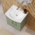 Nuie Arno Wall Hung 2-Door Vanity Unit with Basin-4 500mm Wide - Satin Green | Thumbnail Image