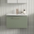 Nuie Arno Wall Hung 1-Drawer Vanity Unit with Basin-4 600mm Wide - Satin Green