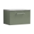 Nuie Arno Wall Hung 1-Drawer Vanity Unit with Bellato Grey Worktop 600mm Wide - Satin Green