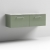 Nuie Arno Wall Hung 2-Drawer Vanity Unit with Bellato Grey Worktop 1200mm Wide - Satin Green | Thumbnail Image