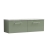 Nuie Arno Wall Hung 2-Drawer Vanity Unit with Bellato Grey Worktop 1200mm Wide - Satin Green | Thumbnail Image