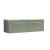 Nuie Arno Wall Hung 2-Drawer Vanity Unit with Carrera Marble Worktop 1200mm Wide - Satin Green | Thumbnail Image