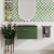 Nuie Arno Wall Hung 1-Drawer Vanity Unit with Sparkling Black Worktop 600mm Wide - Satin Green
