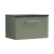Nuie Arno Wall Hung 1-Drawer Vanity Unit with Sparkling Black Worktop 600mm Wide - Satin Green