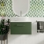 Nuie Arno Wall Hung 1-Drawer Vanity Unit with Sparkling White Worktop 600mm Wide - Satin Green