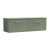Nuie Arno Wall Hung 2-Drawer Vanity Unit with Worktop 1200mm Wide - Satin Green
