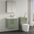 Nuie Arno Wall Hung 2-Door Vanity Unit with Basin-3 500mm Wide - Satin Green
