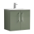 Nuie Arno Wall Hung 2-Door Vanity Unit with Basin-4 600mm Wide - Satin Green