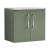 Nuie Arno Wall Hung 2-Door Vanity Unit with Bellato Grey Worktop 600mm Wide - Satin Green