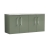 Nuie Arno Wall Hung 4-Door Vanity Unit with Bellato Grey Worktop 1200mm Wide - Satin Green | Thumbnail Image