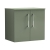 Nuie Arno Wall Hung 2-Door Vanity Unit with Worktop 600mm Wide - Satin Green