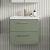 Nuie Arno Wall Hung 2-Drawer Vanity Unit with Basin-1 600mm Wide - Satin Green