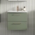 Nuie Arno Wall Hung 2-Drawer Vanity Unit with Basin-4 600mm Wide - Satin Green