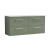 Nuie Arno Wall Hung 4-Drawer Vanity Unit with Bellato Grey Worktop 1200mm Wide - Satin Green | Thumbnail Image