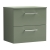 Nuie Arno Wall Hung 2-Drawer Vanity Unit with Worktop 600mm Wide - Satin Green