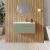 Nuie Arno Wall Hung 1-Drawer Vanity Unit with Basin-2 800mm Wide - Satin Green