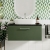 Nuie Arno Wall Hung 1-Drawer Vanity Unit with Sparkling Black Worktop 800mm Wide - Satin Green