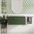 Nuie Arno Wall Hung 1-Drawer Vanity Unit with Worktop 800mm Wide - Satin Green