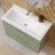 Nuie Arno Wall Hung 2-Drawer Vanity Unit with Basin-1 800mm Wide - Satin Green
