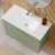 Nuie Arno Wall Hung 2-Drawer Vanity Unit with Basin-2 800mm Wide - Satin Green