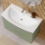 Nuie Arno Wall Hung 2-Drawer Vanity Unit with Basin-4 800mm Wide - Satin Green