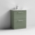 Nuie Arno Floor Standing 2-Drawer Vanity Unit with Basin-4 600mm Wide - Satin Green