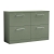 Nuie Arno Floor Standing 4-Drawer Vanity Unit with Worktop 1200mm Wide - Satin Green | Thumbnail Image
