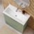 Nuie Arno Floor Standing 2-Drawer Vanity Unit with Basin-1 800mm Wide - Satin Green
