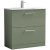 Nuie Arno Floor Standing 2-Drawer Vanity Unit with Basin-2 800mm Wide - Satin Green