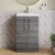 Arno Compact Woodgrain 500mm 2-Door Floor Standing Vanity Unit