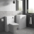 Nuie Arno Compact Floor Standing 2-Door Vanity Unit with Polymarble Basin 500mm Wide - Gloss White