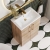 Nuie Arno Compact Floor Standing 2-Door Vanity Unit with Polymarble Basin 600mm Wide - Bleached Oak | Thumbnail Image