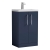 Nuie Arno Compact Floor Standing 2-Door Vanity Unit with Ceramic Basin 500mm Wide - Midnight Blue | Thumbnail Image