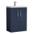 Nuie Arno Compact Floor Standing 2-Door Vanity Unit with Polymarble Basin 600mm Wide - Midnight Blue | Thumbnail Image