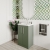 Nuie Arno Floor Standing 2-Door Vanity Unit with Basin-3 500mm Wide - Satin Green