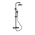 Nuie Arvan Round Thermostatic Bar Mixer Shower with Shower Kit and Fixed Head - Matt Black