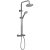 Nuie Arvan Round Thermostatic Bar Mixer Shower with Shower Kit and Fixed Head - Brushed Pewter