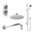 Nuie Arvan Thermostatic Twin Concealed Complete Mixer Shower with Diverter - Chrome | Thumbnail Image