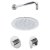 Nuie Arvan Thermostatic Concealed Mixer Shower with Fixed Head and Stop Tap