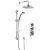 Nuie Arvan Triple Thermostatic Concealed Complete Mixer Shower - Chrome