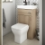 Athena 500mm Cloakroom 2-in-1 Combination Vanity and WC Unit