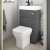 Athena 500mm Cloakroom 2-in-1 Combination Vanity and WC Unit